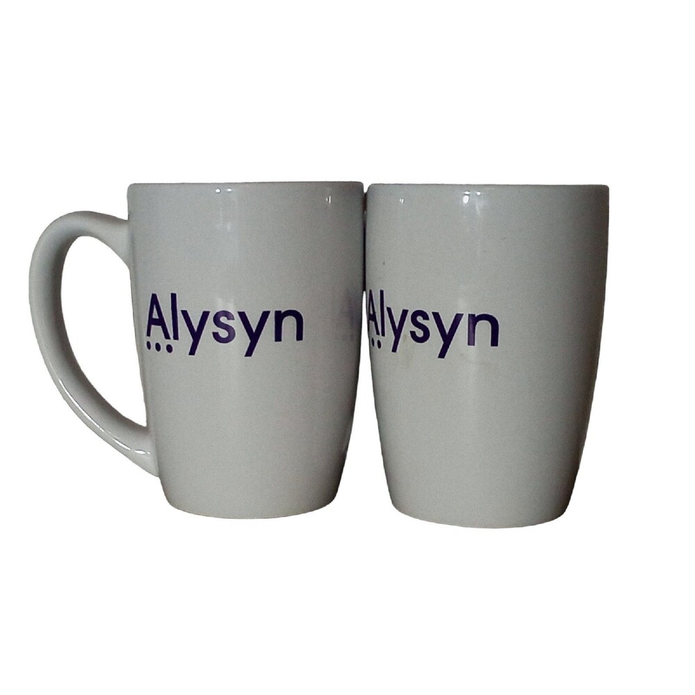 Alysyn Coffee Mugs Set Of Two Nice Large Size